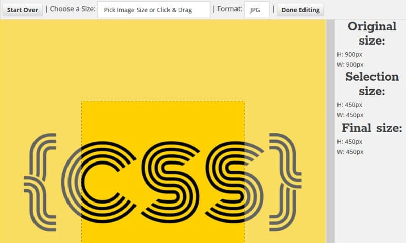 css icon resize formatting