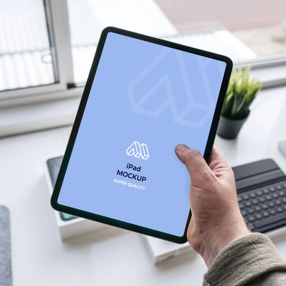 Tablet In Hand Mockup » CSS Author