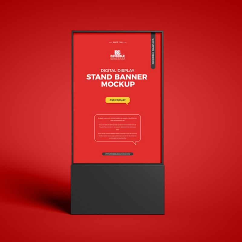 Download Free Digital Display Stand Banner Mockup » CSS Author