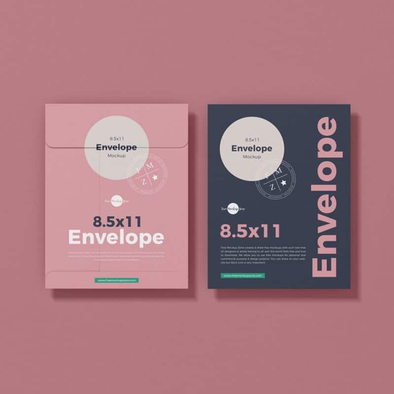 Free Letter Size Paper Envelope Mockup » CSS Author
