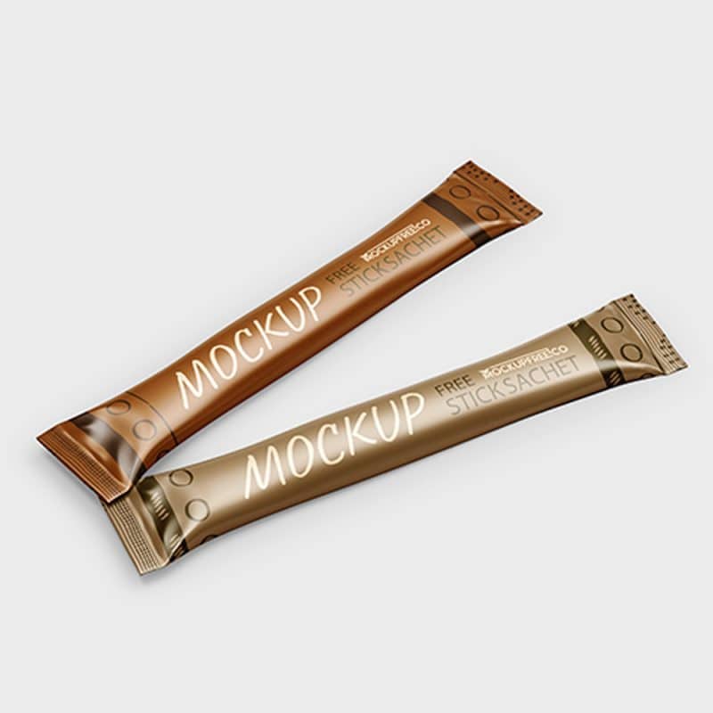 Free Stick Sachet Mockup In PSD » CSS Author