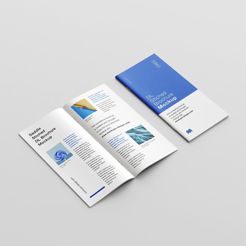 Free Saddle Stitched DL Brochure Mockup » CSS Author