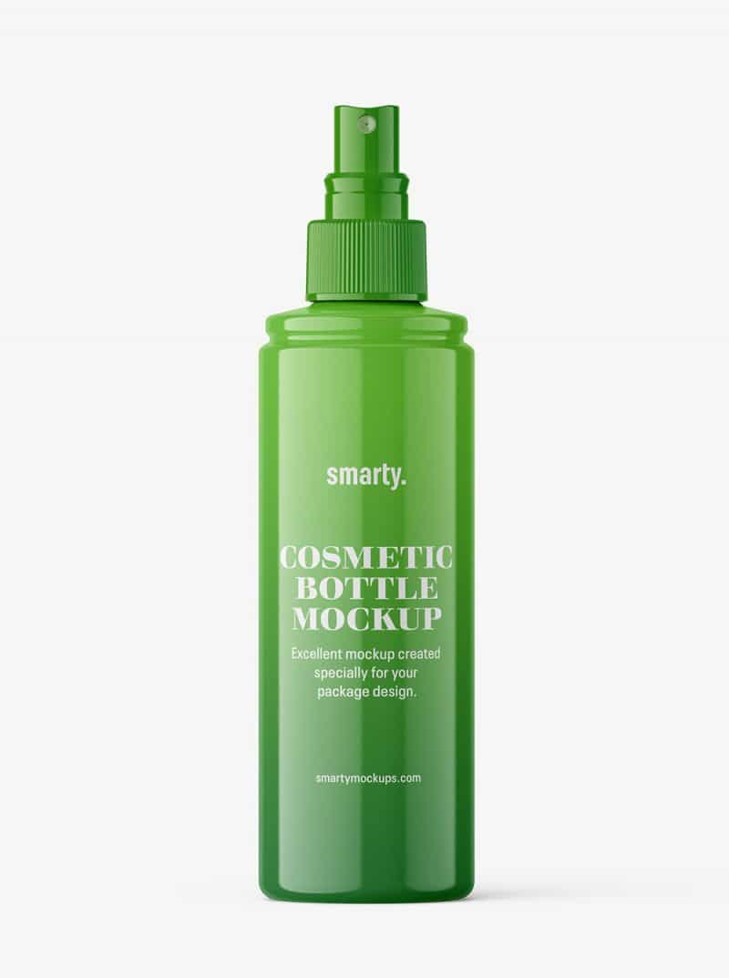 Download Glossy Bottle With Spray Cap Mockup » CSS Author