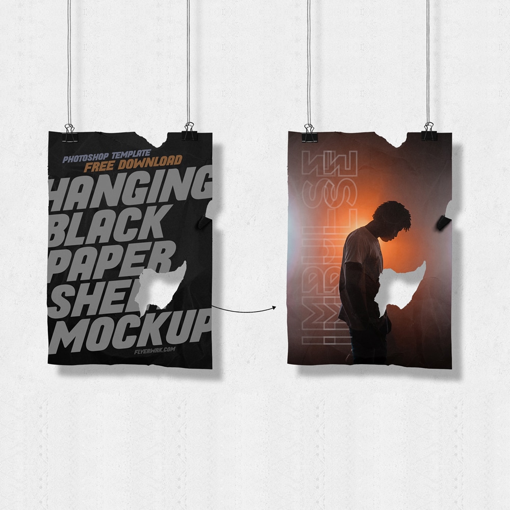 Hanging Paper Sheet Mockup » CSS Author