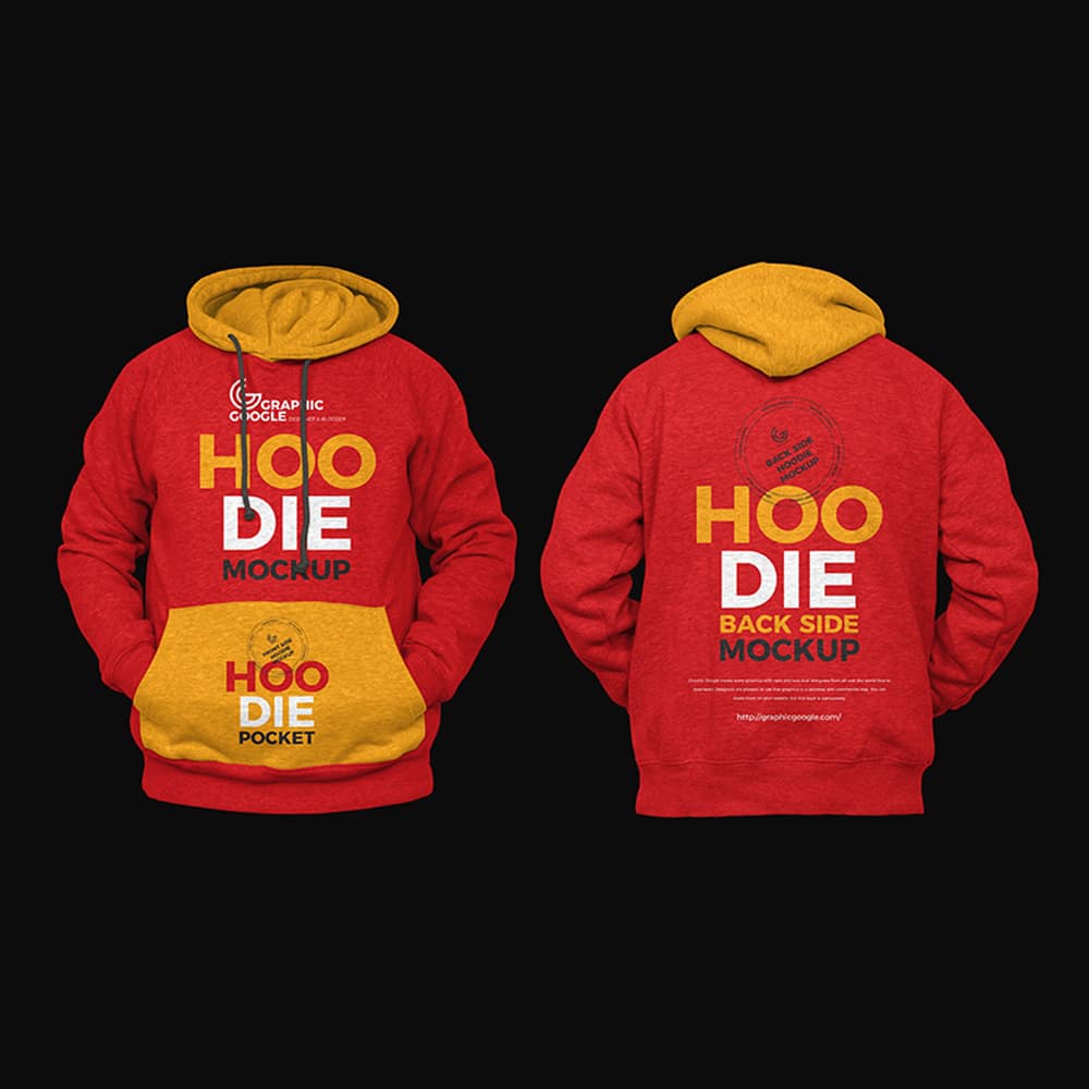 Hoodie mockup free front and back information