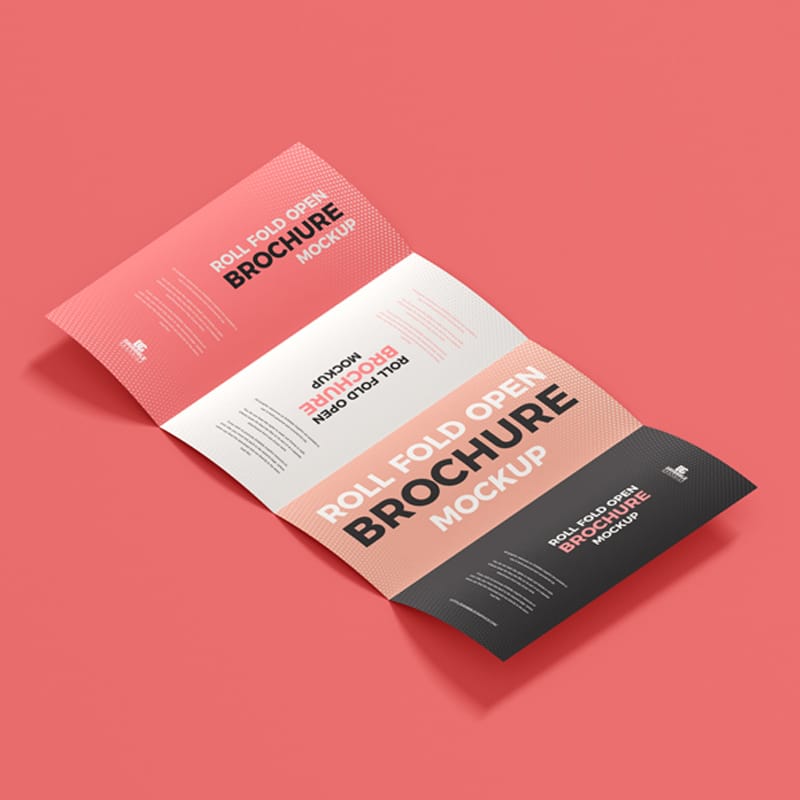 Download Free Roll Fold Open Brochure Mockup » CSS Author