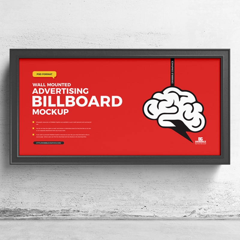 Free Wall Mounted Advertising Billboard Mockup » CSS Author