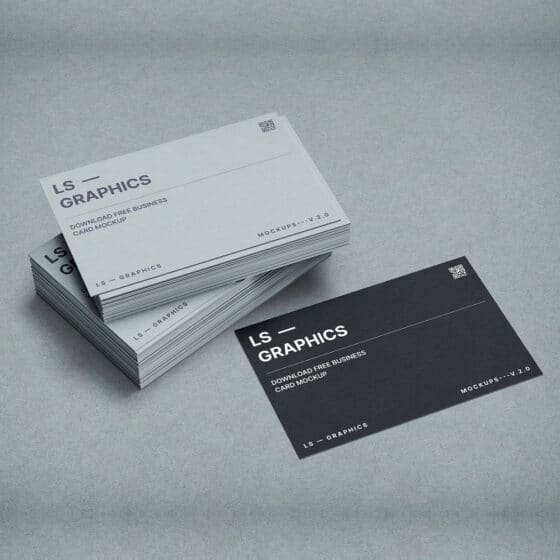 Download Free Stacked Business Cards Mockup PSD » CSS Author